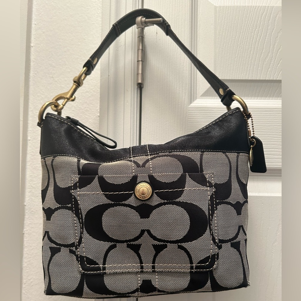 Grey Coach Shoulder Purse